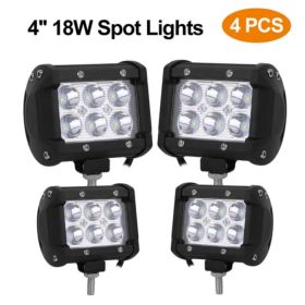 4 PCS 4in 18W Dual Row LED Spot Light Pod Cube Light (Option: Style1)