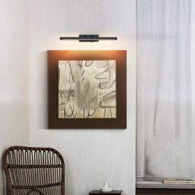 Picture Light Battery Operated With Remote, LED Black Art Lights For Paintings Rechargeable Dimmable And Timer, 16in Wall Sconce For Art Painting (Option: Black)