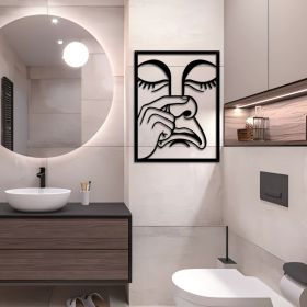 Whimsical Nose-Pinch Metal Wall Sculpture - Hilarious Single Piece Iron Art (Option: Wrought iron decoration)